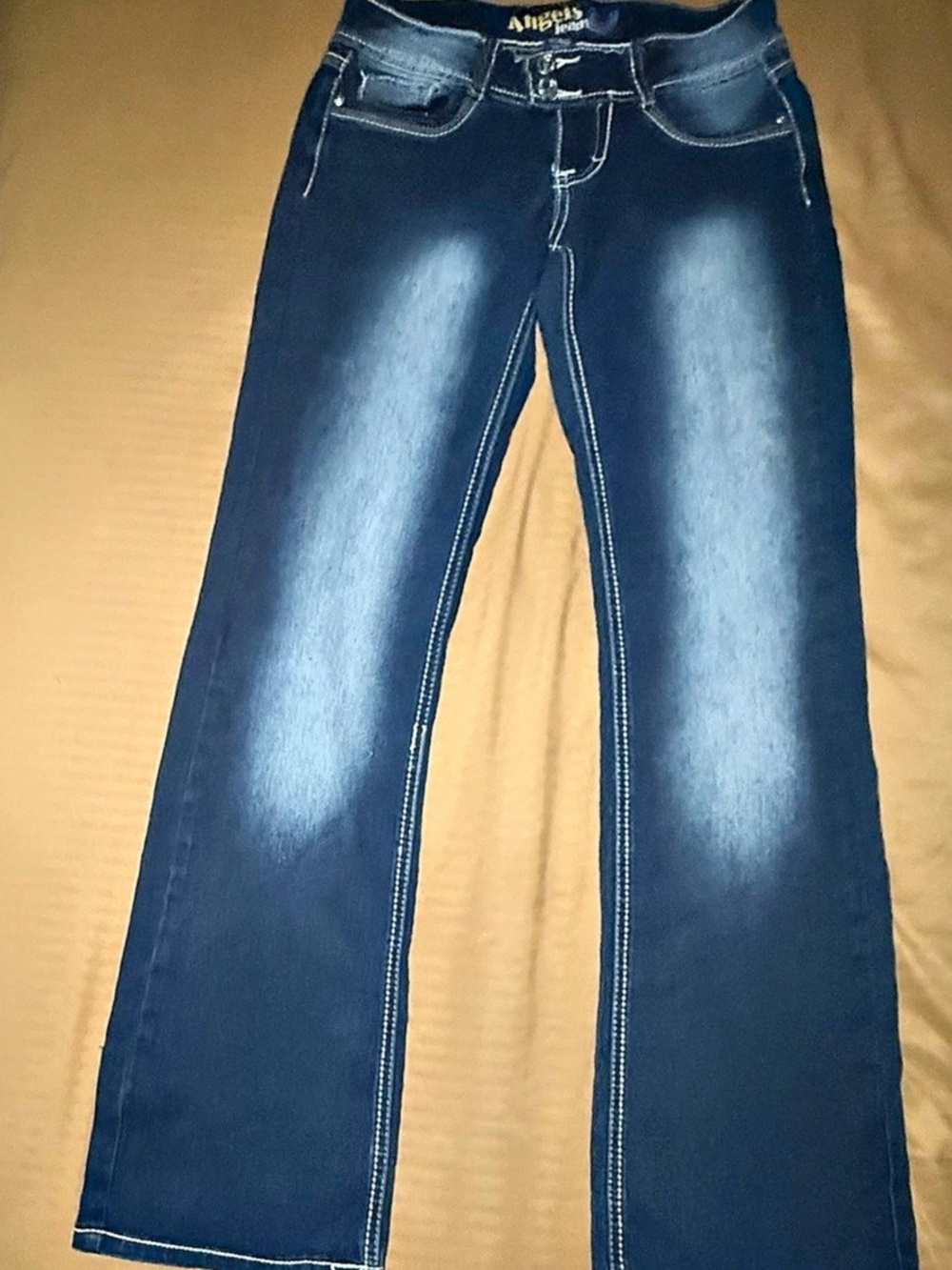 Angels Jeans Size 3 Y2K Dark Wash Low Rise Flare Bootcut Jeans